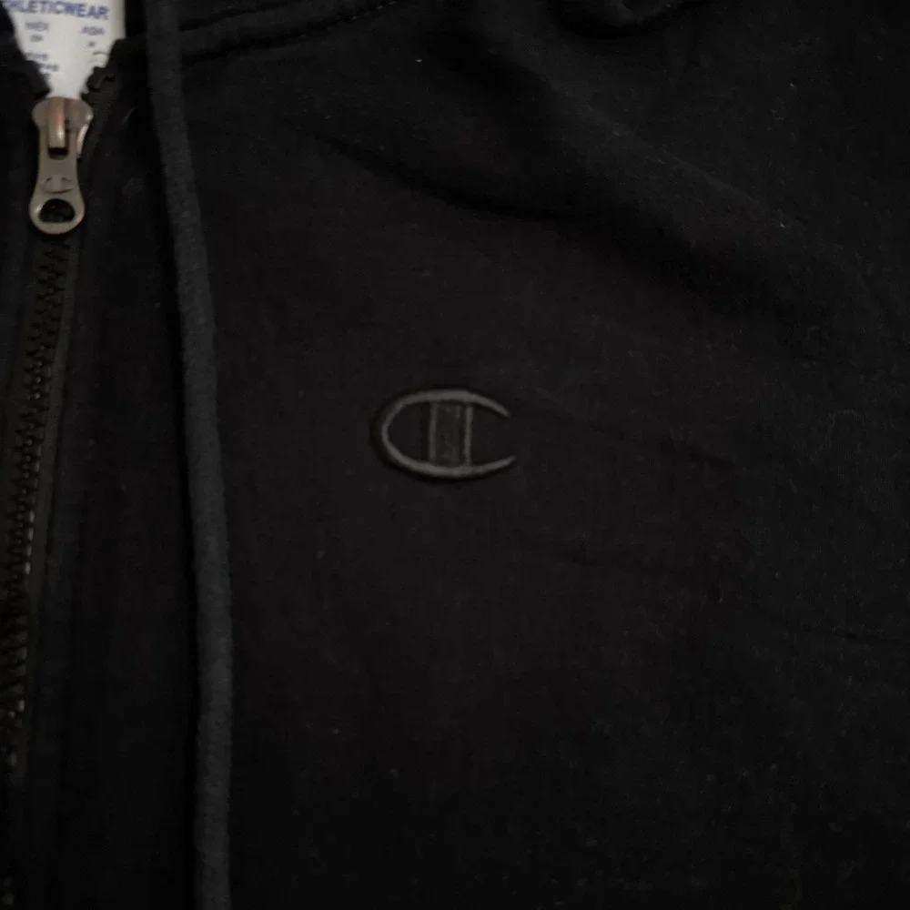 Champion Mens Powerblend Fleece Full Zip Hoodie Black Size Small‎